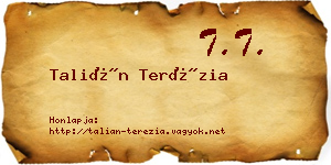 Talián Terézia névjegykártya