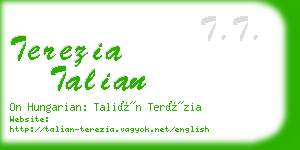 terezia talian business card